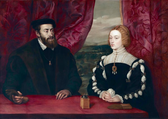 Emperor Charles V and Empress Isabella. Peter Paul Rubens after Titian, 17th century