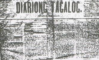Diariong Tagalog (Tagalog Newspaper), the first bilingual newspaper in the Philippines founded in 1882 written in both Tagalog and Spanish.
