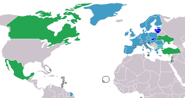 ESA member states  ESA associate members  ECS states  Signatories of the Cooperation Agreement