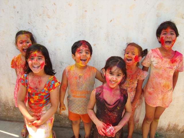 Holi is a major Indian festival celebrated every spring.
