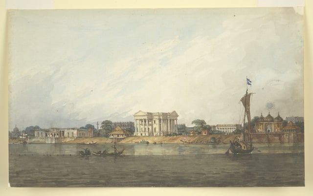 A painting of the Nizamat Fort Area (c. 1814–1815), kept in the British Library, by William Prinsep, showing the old and small Nizamat Fort