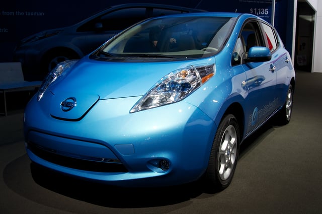 2013 model year Nissan Leaf exhibited at the 2012 Los Angeles Auto Show