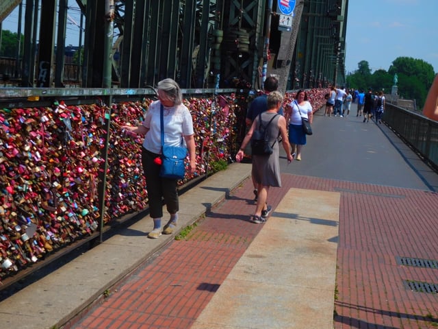 Bridge in Cologne over the Rhine River.