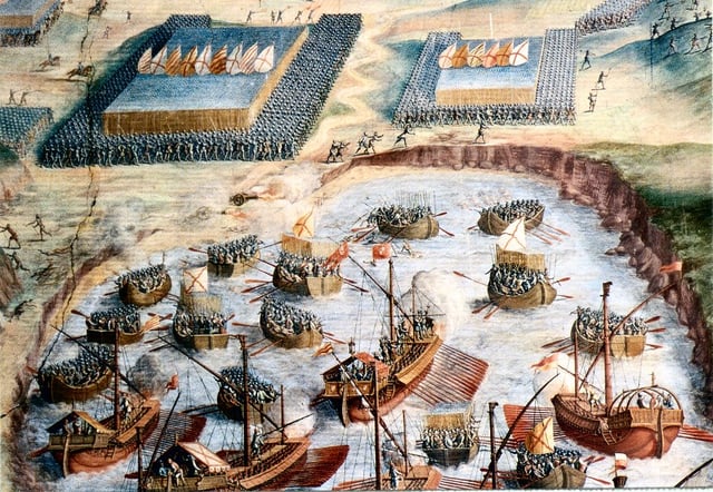 The landing of the Spanish Tercios at Terceira during the 1580 Portuguese succession crisis