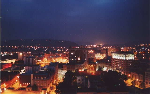 Downtown at night