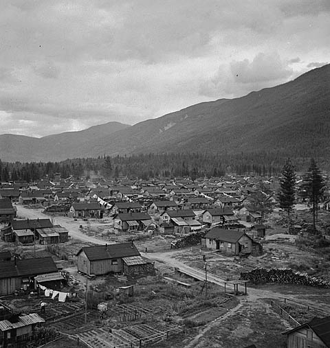 Internment camp for Japanese Canadians during World War II