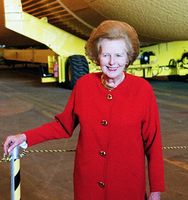 Thatcher touring the Kennedy Space Center in early 2001