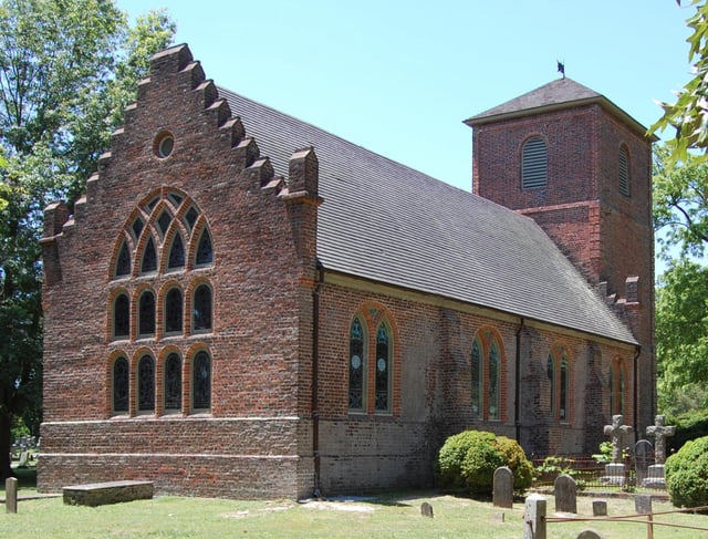 St. Luke's Church, built during the 17th century near Smithfield, Virginia - the oldest Anglican church-building to have survived largely intact in North America.