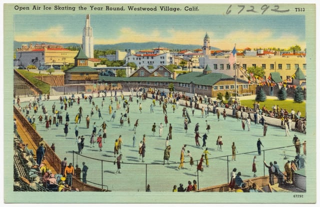 Westwood Village ice skating in the 1930s