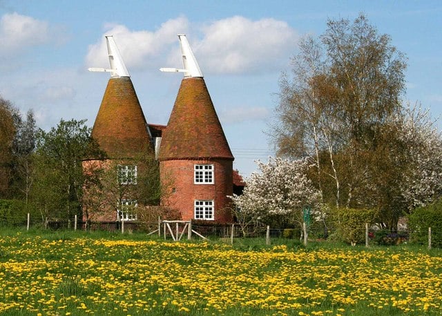 Converted oast houses at Frittenden