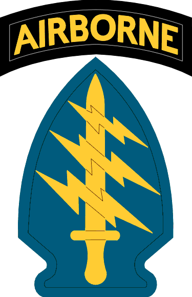 1st Special Forces Command (Airborne) SSI, established 1955 and worn by all of its special forces groups, past and present
