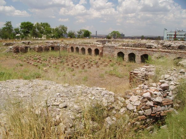 The Roman Baths of Ankara were constructed by the Roman emperor Caracalla (212–217) in honor of Asclepios, the God of Medicine, and built around three principal rooms: the caldarium (hot bath), the tepidarium (warm bath) and the frigidarium (cold bath) in a typically laid-out 80-by-120-metre (260-by-390-foot) classical complex.