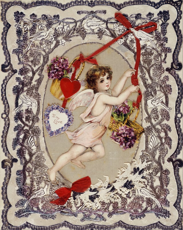 An English Victorian era Valentine card located in the Museum of London