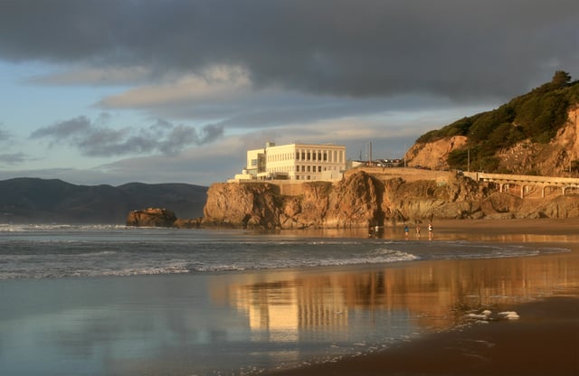 Ocean Beach, San Francisco with a view of the Cliff House
