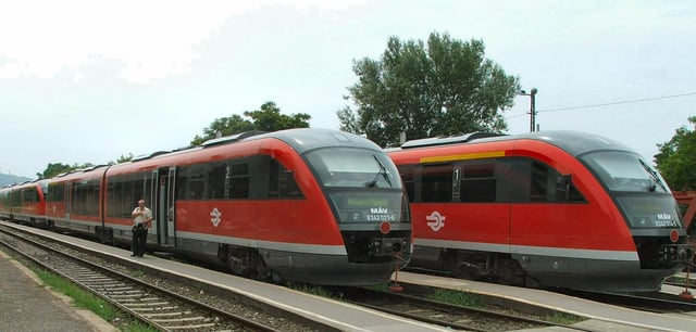 Siemens Desiro on Hungarian State Railways network, which is one of the densest in the world