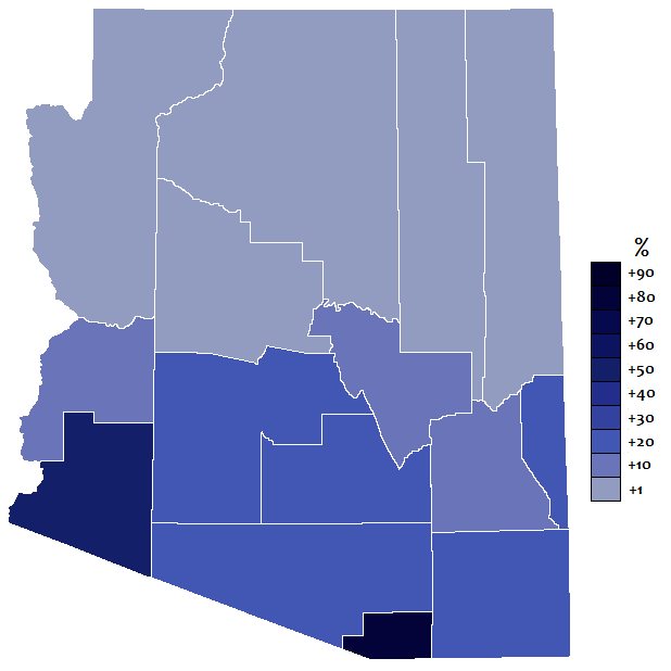 Extent of the Spanish language in the state of Arizona