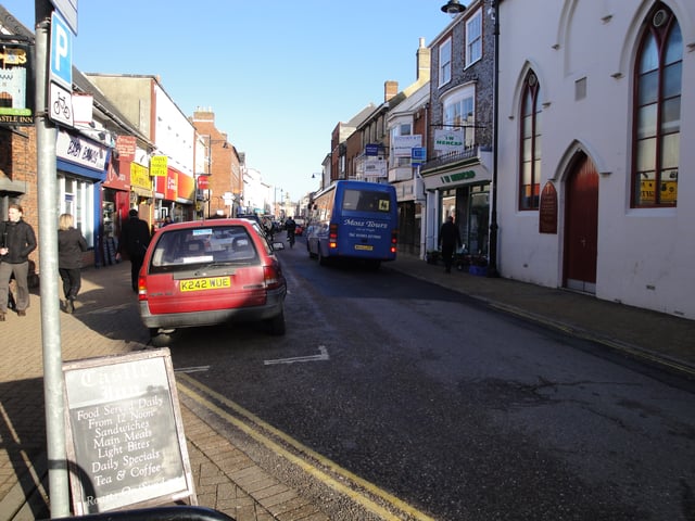 High Street in Newport, the county town