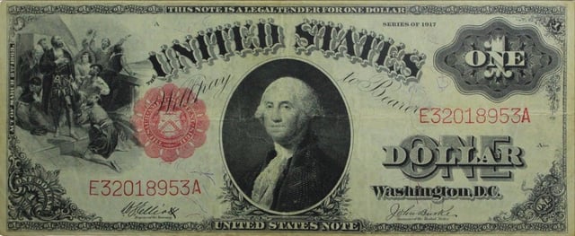 Series of 1917 $1 United States bill