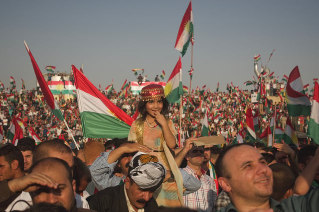 Pro-independence rally in Iraqi Kurdistan in September 2017