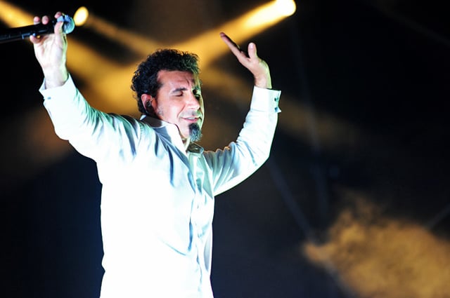 Tankian performing with System of a Down at the 2012 Soundwave Festival in Perth.