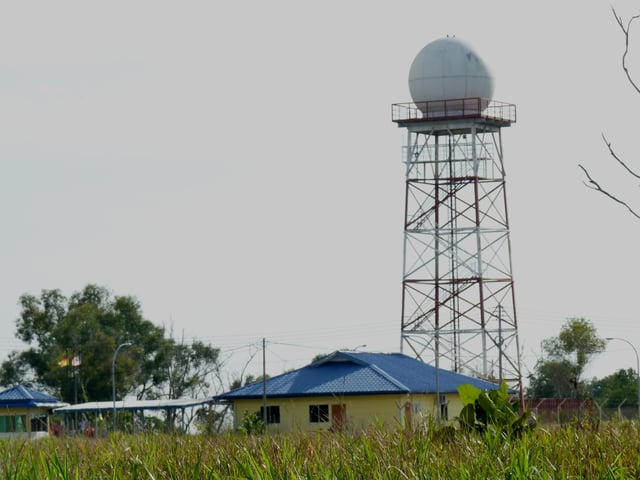 Weather radar station on Canada Hill in Miri
