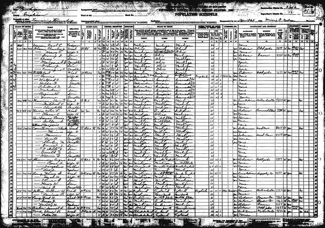 1930 United States Census return listing the Little family (lines 59ff.)