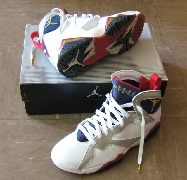 Air Jordan VII sneakers specially released for 1992 Barcelona Olympics.