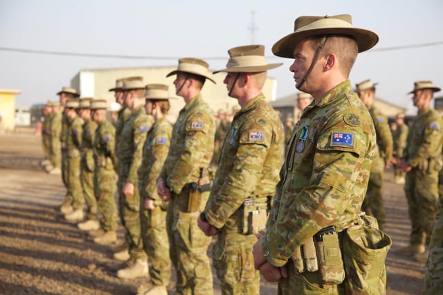 Australian soldiers deployed to Iraq in 2017
