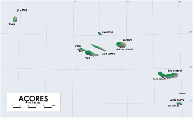 Map of the Azores