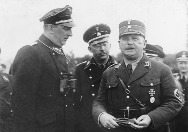 With Orpo Chief Kurt Daluege and SS Chief Heinrich Himmler, in August 1933