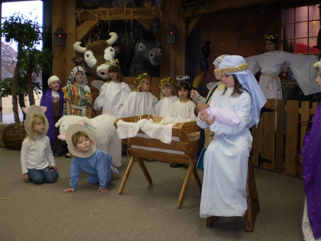 Children reenact a Nativity play in Oklahoma.