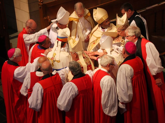The episcopal consecration of the 8th bishop of Northern Indiana in 2016 by the laying on of hands