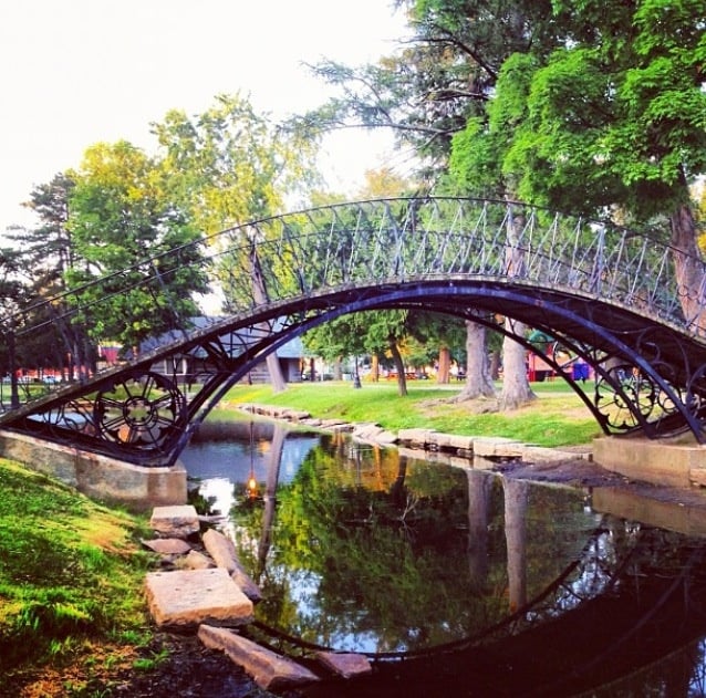 The Elm Park Iron Bridge Worcester Massachusetts