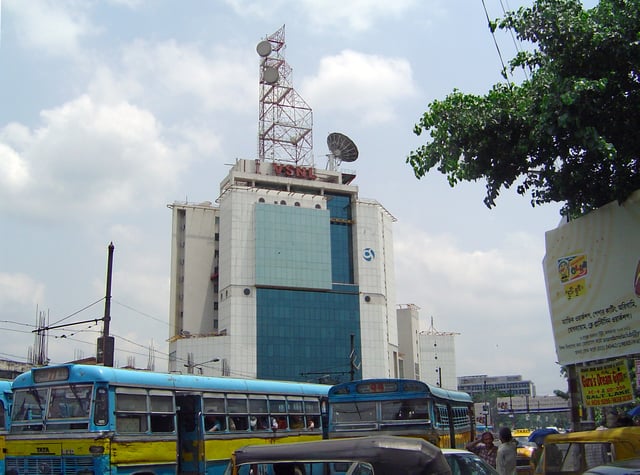 A telecommunications tower belonging to services provider Tata Communications