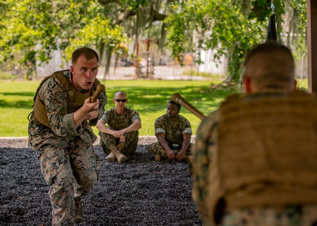 Marine training in martial arts