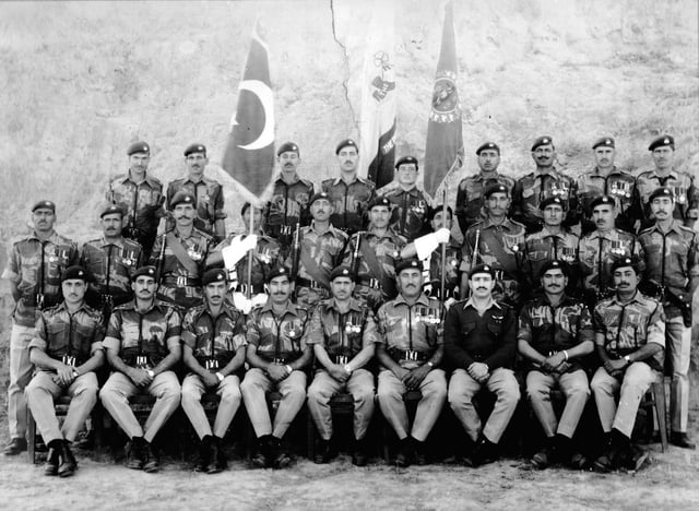 The army officers in the 9th Battalion of the Frontier Force Regiment on 23 March 1974.