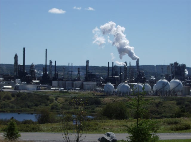 A refinery operated by Irving Oil. The New Brunswick-based company is one of several owned by the Irving family.