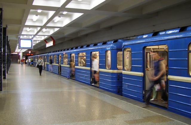 Partyzanskaja station in the Minsk Metro.