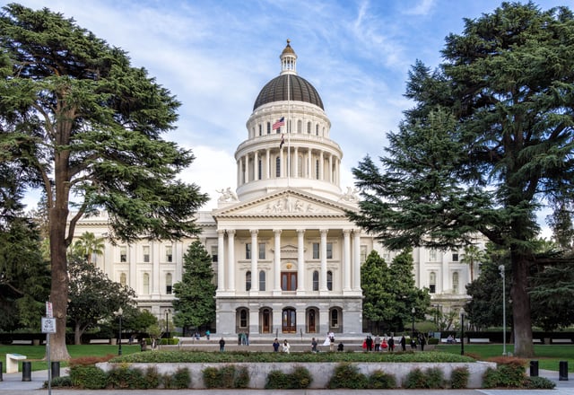 The California State Capitol in Sacramento, which has served as California's capital since 1854