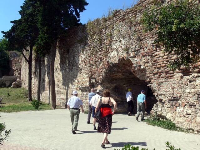 Entrance of the ancient walls of Durrës.