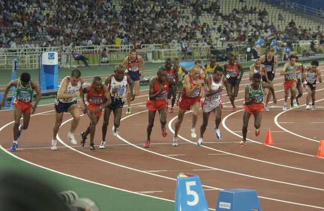 10,000-meter final during the 2004 Olympic Games