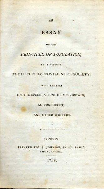 Malthus' Essay on the Principle of Population