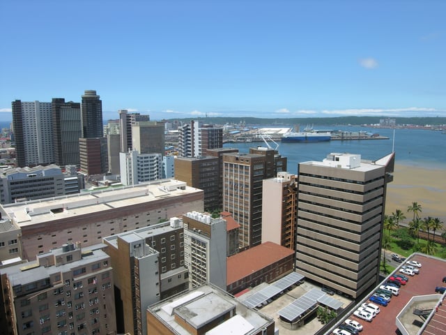 View of Durban harbor