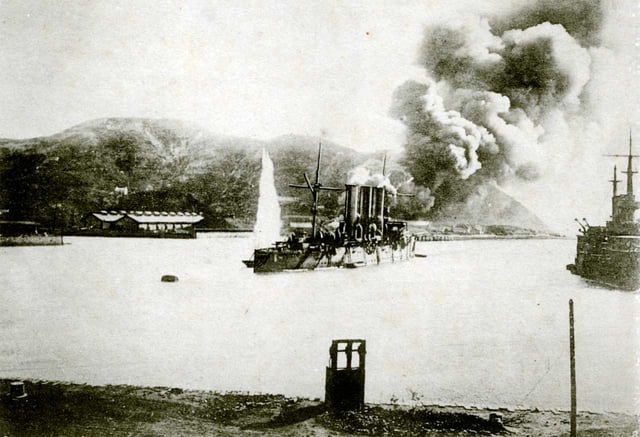 Bombardment during the Siege of Port Arthur