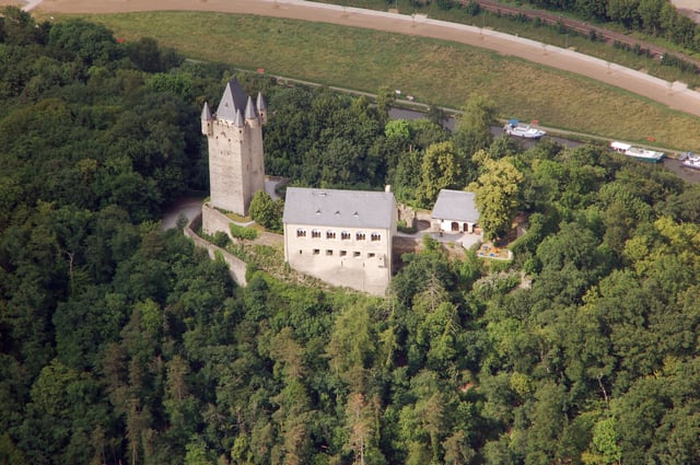 Nassau Castle, ancestral seat of the House of Nassau. The lordship associated with Nassau Castle was the namesake of numerous other entities called "Nassau."