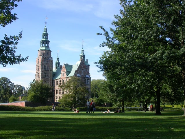 Rosenborg Castle and park in central Copenhagen