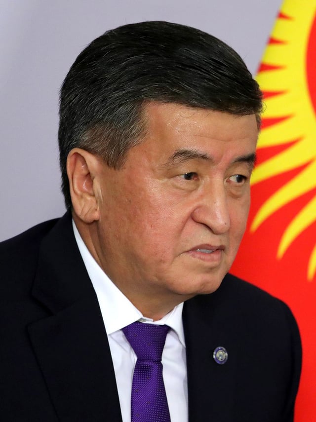 Sooronbay Jeenbekov, President, in office since 2017.