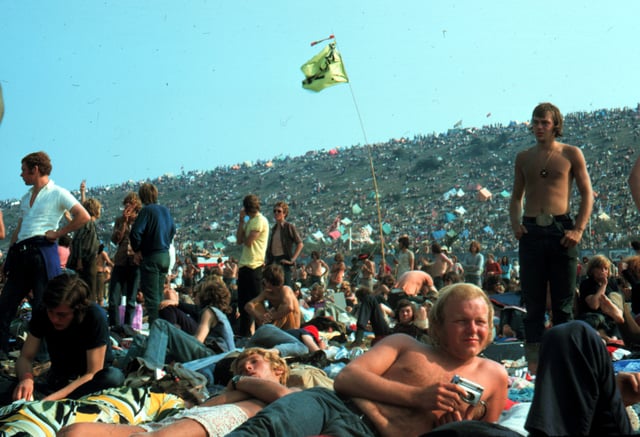 The crowd at the Isle of Wight Festival 1970 is believed to have been 600,000.