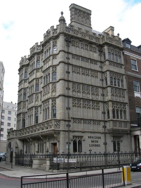 A Barclays branch on Park Lane in London, United Kingdom