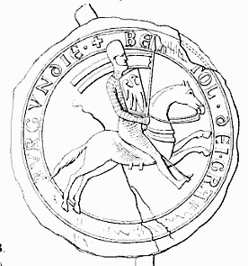 Equestrian seal of Berthold V, dated 1187.
